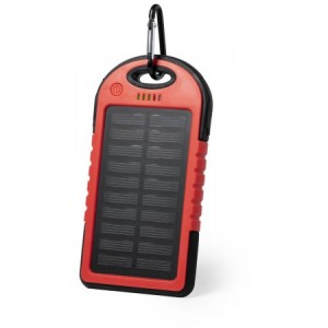  Batería solar portátil para cargar móviles ROJO