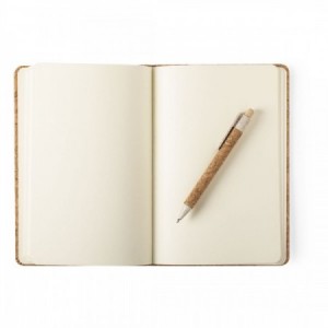  Set regalo ecológico con bloc y bolígrafo de corcho para regalos promocionales personalizados