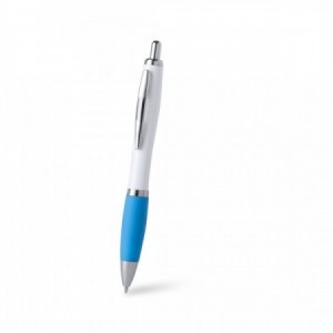  Bolígrafos publicitarios blancos con empuñadura ergonómica para regalos publicitarios personalizados