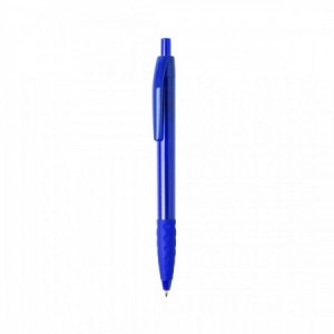  Bolígrafos personalizados con pulsador en colores translúcidos AZUL