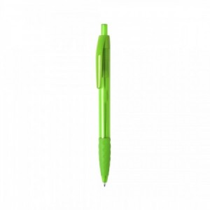  Bolígrafos personalizados con pulsador en colores translúcidos VERDE CLARO