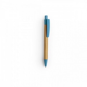  Bolígrafos de madera personalizados para merchandising de empresas AZUL