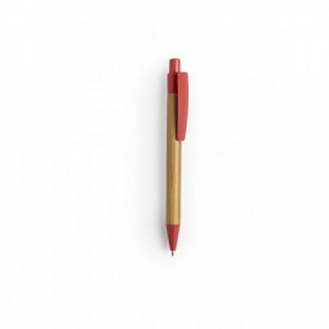  Bolígrafos de madera personalizados para merchandising de empresas ROJO