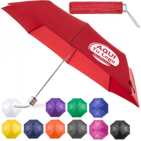 Paraguas plegables de colores muy baratos para publicidad